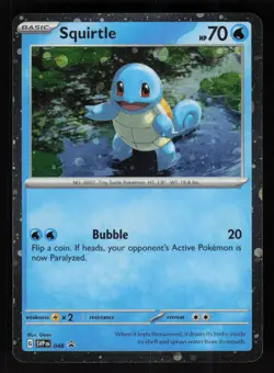 Squirtle - (Cosmos Holo) 048 Holo SV: Scarlet & Violet Promo Cards LP-NM - Image 1