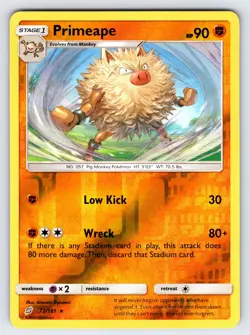 Primeape 72/181 2019 SM Team Up Set Pokemon Card Nintendo Reverse Holo Rare - Nm - Image 1