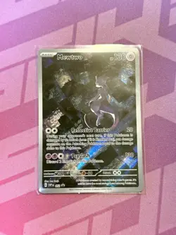 MEWTWO SVP 052 Scarlet Violet 151 Promo IR Mew Pokemon Card Black Star - Image 1
