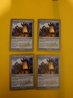 Krark-Clan Ironworks playset Fifth Dawn. MTG 4 Card.gold border san francisco - Image 1