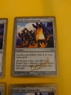 Krark-Clan Ironworks playset Fifth Dawn. MTG 4 Card.gold border san francisco - Image 3