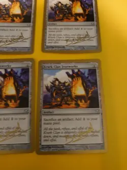 Krark-Clan Ironworks playset Fifth Dawn. MTG 4 Card.gold border san francisco - Image 4