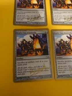 Krark-Clan Ironworks playset Fifth Dawn. MTG 4 Card.gold border san francisco - Image 5