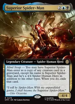 SPM Extended Art SUPERIOR SPIDER-MAN 1x Rare Magic Spider-Man MTG NM - Image 1