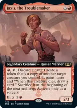 Jaxis, the Troublemaker (Extended Art) - MTG Streets of New Capenna - NM - Rare - Image 1