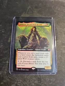 Faldorn, Dread Wolf Herald • EXTENDED ART • Commander Legends Baldur's Gate Mtg - Image 1