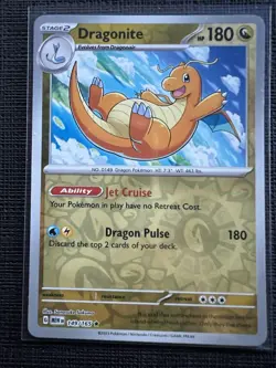 Pokemon TCG Dragonite 151 Holo Card Reverse Rare, Scarlet & Violet 149/165 NM - Image 1