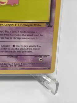 SLOWPOKE - Fossil Set- 55/62 - Common - Pokemon Card - Unlimited - 1999 - NM - Image 5
