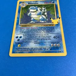 Pokemon 25th Anniversary Celebrations TCG Card 2/102 Blastoise Holo Black Star - Image 2