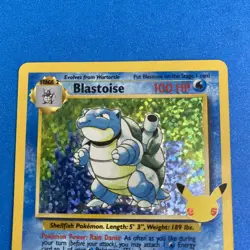 Pokemon 25th Anniversary Celebrations TCG Card 2/102 Blastoise Holo Black Star - Image 4