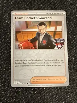 Team Rocket’s Giovanni Pokemon Regionals Promo Mint - Image 1