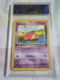 2000 Pokemon Team Rocket 1st Edition Slowpoke 67/82 TCG 9 - Image 1