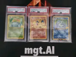 Pokemon TCG Trio Charizard, Blastoise, Venusaur Celebration - Graded PSA 9 - Image 1