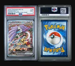 2025 POKEMON PRE EN RAGING BOLT ex SPECIAL ILLUSTRATION RARE PSA 9 - Image 3