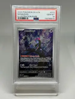 Pokemon Scarlet & Violet Shrouded Fable Munkidori Illustration Rare 072 PSA 10 - Image 1