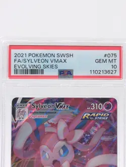 2021 Pokemon SWSH Evolving Skies SYLVEON FULL ART VMAX #075/203 PSA 10 GEM MT! - Image 3