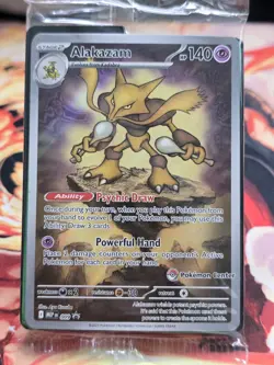 Alakazam 009 - Pokemon Mega Evolution - Pokemon Center - Promo Stamped SEALED - Image 1