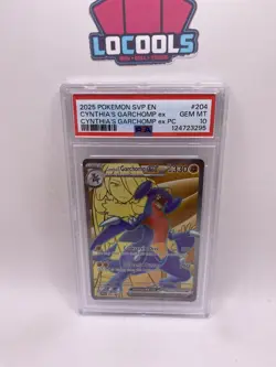 2025 POKEMON SVP EN-SV BLACK STAR PROMO #204 CYNTHIA'S GARCHOMP EX PSA 10 - Image 1