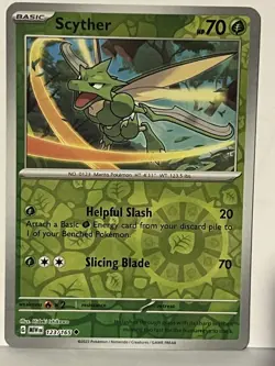 Scyther Reverse Holo 123/165 SV: Scarlet & Violet 151 NM Pokemon Fast Ship - Image 1