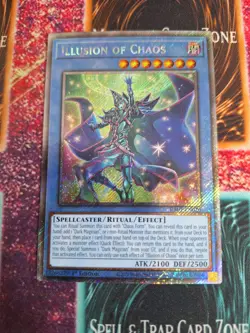 Yu-Gi-Oh! Illusion of Chaos RA02-EN020 Secret Rare 1st Edition Near Mint - Image 1