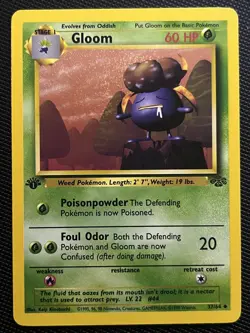 Gloom 37/64 - Jungle Set - 1st Edition Uncommon Pokemon Card - Near Mint - Image 1