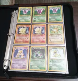 Pokemon Card Vintage Lot With Binder, 75 Holo, 18 Reverse Holo WOTC (Desc) - Image 1