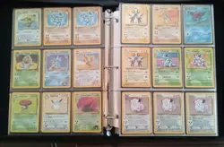 Pokemon Card Vintage Lot With Binder, 75 Holo, 18 Reverse Holo WOTC (Desc) - Image 2
