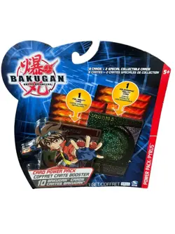 Bakugan Brawlers 10 Card Power Pack PYRUS Foil Holographic Ability VENTUS 2 New - Image 1