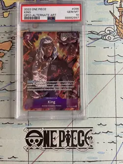 PSA 10 King OP01 096 Alt Art Romance Dawn One Piece Card Pre-Errata - Image 2