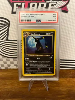 Pokemon Umbreon TCG Neo Discovery Holo Card 13/75 PSA 7 - Image 1