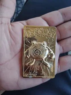 Pokemon 1999 Burger King limited edition 23K gold-plated Poliwhirl Pokemon card - Image 1