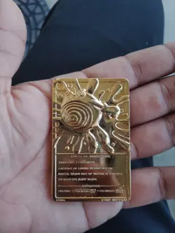 Pokemon 1999 Burger King limited edition 23K gold-plated Poliwhirl Pokemon card - Image 2