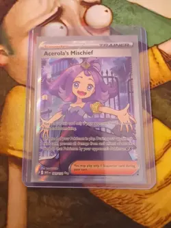 Acerola’s Mischief 165/132 Full Art Secret Rare Pokemon Card Mega Evolutions - Image 1
