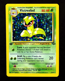 1999 Pokemon VICTREEBEL Jungle Set 1ST EDITION HOLO Foil Rare Card 14/64 WotC EX - Image 1