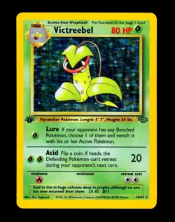1999 Pokemon VICTREEBEL Jungle Set 1ST EDITION HOLO Foil Rare Card 14/64 WotC EX - Image 2