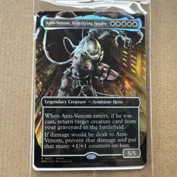 Magic The Gathering x Marvel Legends Agent Anti-Venom Foil Promo Card Sealed - Image 1
