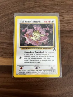 Team Rocket's Meowth #18 - Black Star Promo - WoTC Pokemon Card - Near Mint (NM) - Image 1