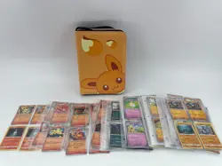 Pokemon Card Binder Lot Eevee Case 100+ Non-Holo Bulk Bundle Starter Set - Image 1