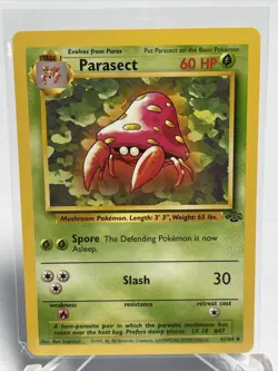 PARASECT - Jungle Set - 41/64 - Uncommon - Pokemon Card - Unlimited - NM - Image 2