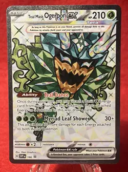 Teal Mask Ogerpon ex 166 Sv: Scarlet & Violet Black Star Promo Cards Holo - Image 1