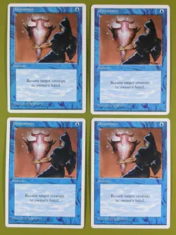 Unsummon x4 Fourth Edition 4th 4x Playset Magic the Gathering MTG - Image 1