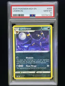 2025 POKEMON M24 EN-MCDONALD'S COLLECTION #009 UMBREON PSA 10 - Image 1