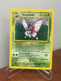 Pokemon TCG Venomoth Jungle 13/64 Holo Unlimited Holo Rare - No Symbol Misprint - Image 1