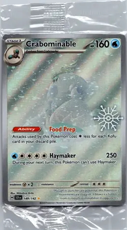 Crabominable 149/142 SEALED Snowflake Stamped Promo Pokemon Holiday Calendar NM - Image 1