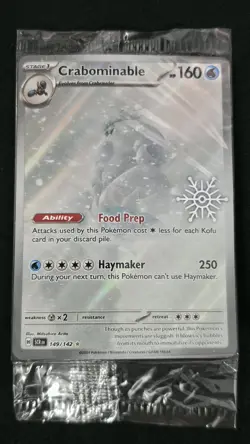 Crabominable 149/142 SEALED Pokemon SV07: Stellar Crown (Holiday Calendar Stamp) - Image 1