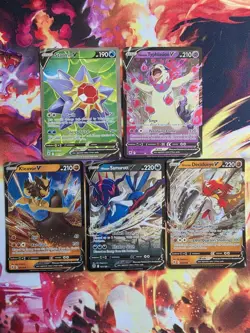 Pokemon Astral Radiance V Lot X5 NM Statmie V 166/189 Hisuian Typhlosion V 53 - Image 2