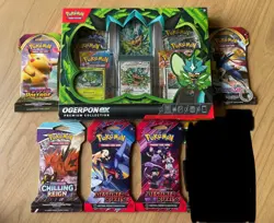 Pokemon SWSH Packs Factory Sealed Lot of 5 and Ogerpon Collection Destined Rival - Image 1