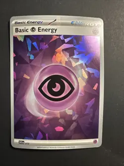 2024 Pokemon Scarlet Violet SVE Energy Psychic 13 Holographic Holo Cracked ice - Image 1