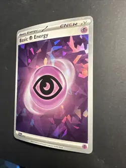 2024 Pokemon Scarlet Violet SVE Energy Psychic 13 Holographic Holo Cracked ice - Image 3