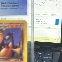 Dark Charizard Pokemon 2000 Team Rocket Unlimited CGC Grade 9 Blue Label - Image 2